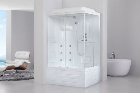 Душевая кабина Royal Bath RB 8100BP2-T (прозрачное) левая, артикул RB8100BP2-T-L
