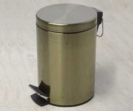 Ведро для мусора WasserKRAFT Exter K-645 5 л Светлая бронза Ведро для мусора WasserKRAFT Exter K-645 5 л Светлая бронза