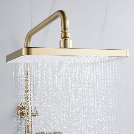 Душевая система Shevanik S4226G, золотой сатин