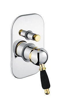 Смеситель для душа Fiore IMPERIAL BLACK 89CO5134, хром/золото