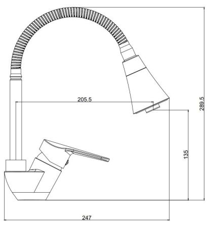 Смеситель Breeze для кухни, гибкий излив артикул: BZ519flex