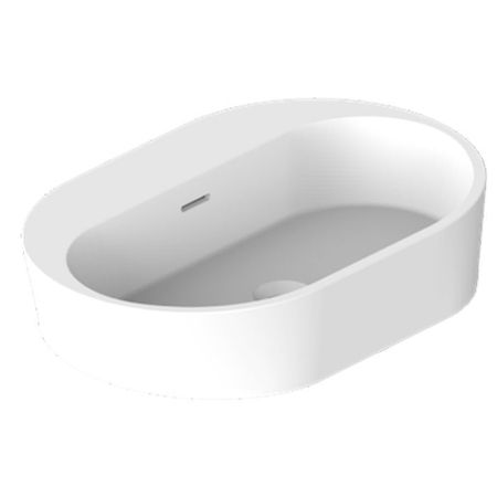 THG MONCEAU Раковина 600х410х120 мм., без отверстий для смесителя, с переливом, цвет белый матовый, артикул B13-AS2-V590