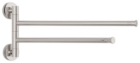 Полотенцедержатель, Сунержа, ВЕЕР, двойной, поворотный, ширина, мм-400, глубина, мм-50, высота, мм-176, тип установки-настенный, материал-нержавеющая сталь, цвет-золото