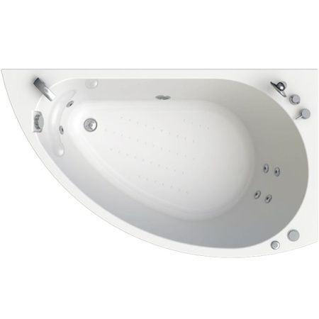 Акриловая ванна Radomir Wachter Бергамо 168x100 форсунки Хром L с гидромассажем