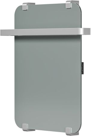 Полотенцесушитель электрический Allen Brau Infinity 60x44 с рейлингом 2.0 и креплением, серебро браш, артикул 00325642