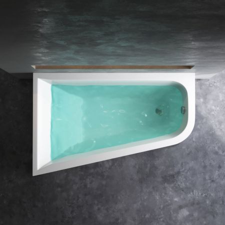 W72A-160L100W-A2 Ванна акриловая spirit  ассиметричная 160x100, без слива/перелива, левосторонняя