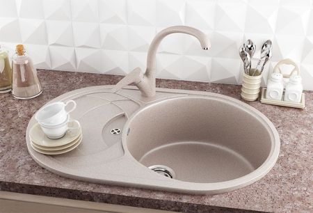 Кухонная мойка Ulgran U-110 Песочная, артикул 137969