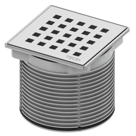 Декоративная решетка quadratum 100 х 100 м с монтажым элементом, сталь, артикул 3660007