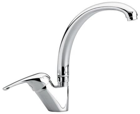 Смеситель Ambra для кухни, цвет белый-хром, артикул 9087BC