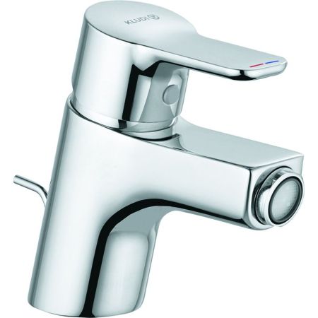 Смеситель для биде, Kludi, Pure&Easy, тип открывания воды-однорычажный, тип регулирования воды-керамический картридж, отверстия для монтажа-1, высота, мм-125, вынос излива, мм-110, донный клапан-есть, тип подводки-гибкая, стандарт подвода воды-3/8", цвет-, артикул 375330565