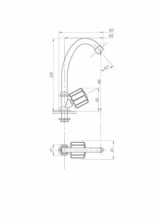Кран для холодной воды FAUZT FZs-101-63 тип Кр-ЦБА, артикул FZs-101-63
