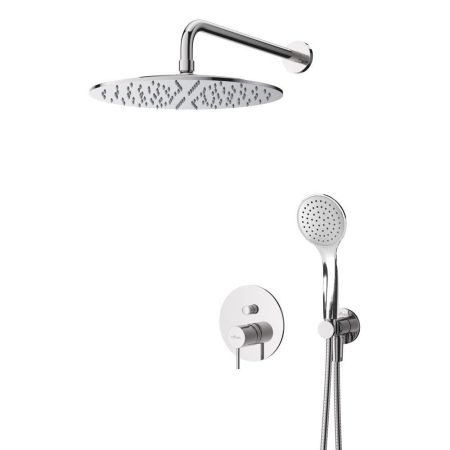 Душевая система с переключателем для верхнего и ручного душа CEZARES LEAF-DSIP-L, артикул LEAF-DSIP-30-L-SS