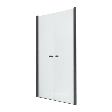 Дверь в нишу NEW TRENDY NEW SOLEO BLACK двойные двери 170x195 D-0250A (черный), артикул D-0250A