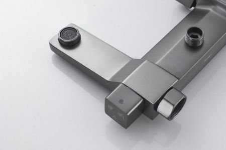 Душевая система Shevanik S9736T, оружейная сталь