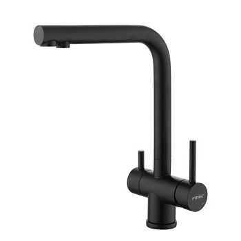 Смеситель для кухни с подключением фильтра воды Fmark FS1362H, черный