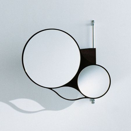 Agape Spin Двойное зеркало 47x44 см, цвет: темный дуб, артикул ASPE013RW