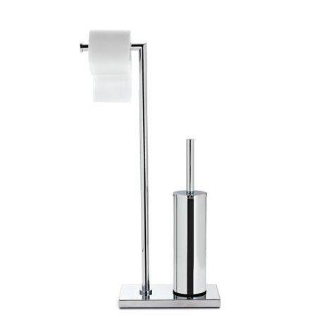 3SC Piantane Напольная стойка с держателем тб и ёршиком,цвет: хром, артикул SIMO52SL