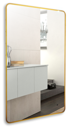 Зеркало с подсветкой ART&MAX Siena S AM-SieS-600-1000-DS-F-Gold, артикул AM-SieS-600-1000-DS-F-Gold
