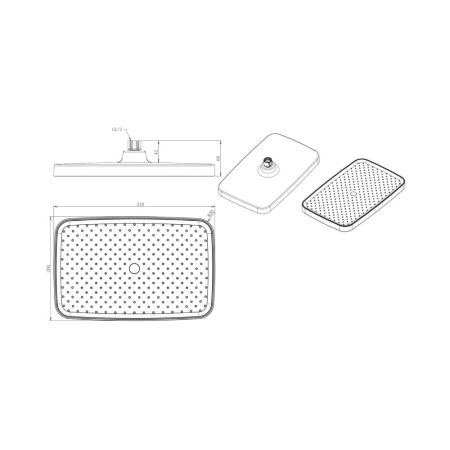 Верхний душ Savol SK-DP02, белый, артикул SK-DP02