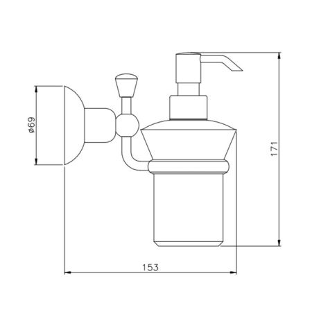 Nicolazzi Accessori Дозатор керамический  для жидкого мыла для, цвет белый/хром, артикул C1489CR