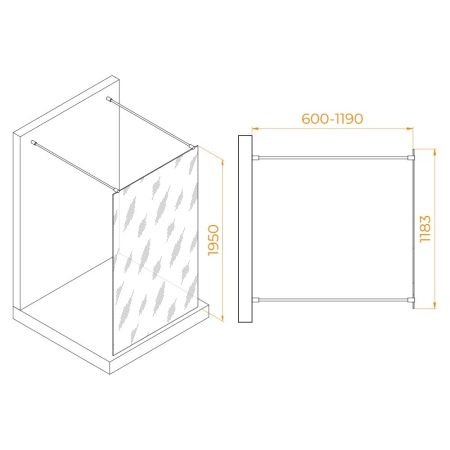 Душевая перегородка RGW WA-016 (Прозрачное, 1200), артикул 35101612-11