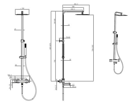 Душевая стойка Allen Brau Infinity 5.21029-31 черный матовый, артикул 5.21029-31