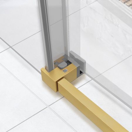 Душевые двери Vincea Душевая дверь Slim Soft VDS-1SS120CLG, 1200, брашированное золото, стекло прозрачное,