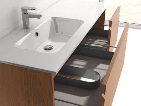 IBX, раковина из минерального литья NANTES левая 100 см, цвет белый, артикул N100I