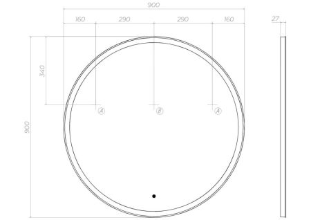 Зеркало VIGO Cosmo z.COS.90.Classic, 90 см, артикул z.COS.90.Classic