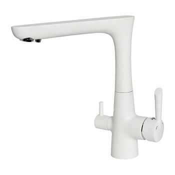 Смеситель для кухни с подключением фильтра GranFest 3223, иней