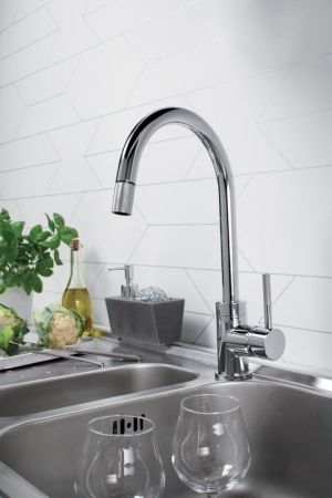 E23309-CP смеситель для кухни EDGAR выдвижный излив (хром), артикул E23309-CP