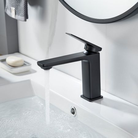 Смеситель для раковины Shevanik S8901H-1, черный