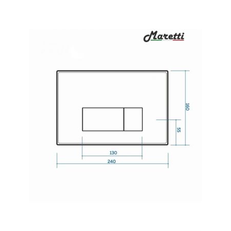 Клавиша смыва Maretti Umbria AC12UM-560, черный, артикул AC12UM-560