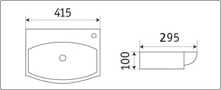 Умывальник CeramaLux 78014T, артикул 