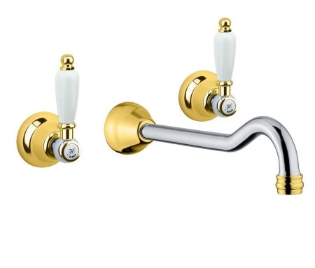 Смеситель для раковины Fiore COLONIALE 02CO0636, хром/золото, артикул 02CO0636