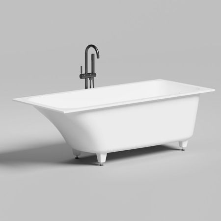 Ванна, Salini, Orlanda Kit, ширина, мм-1700, глубина, мм-750, высота, мм-590/610, водоизмещение (л)-275, тип установки-встраиваемый/пристенный, форма-прямоугольная, в комплекте-регулируемые ножки до 2 см, сифон, интегрированный слив-перелив, диаметр слива, артикул 102127M