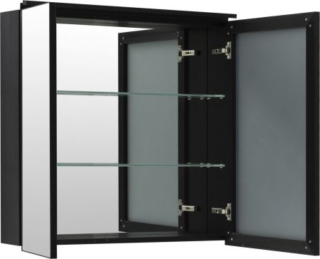 Зеркальный шкаф De Aqua Алюминиум 80 черный, артикул 261759