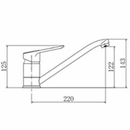 Смеситель для кухни FASHUN A4207, хром