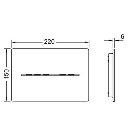 TECEsolid. Панель смыва бесконтактная, 12 В, черная матовая, артикул 9240455