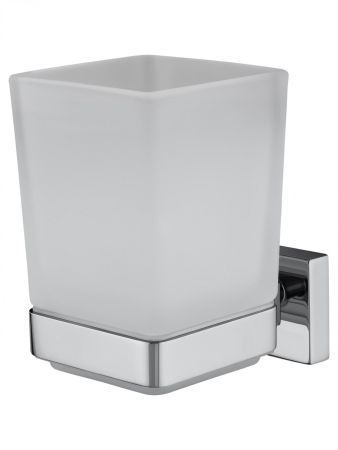 Стакан для зубных щеток с держателем WONZON & WOGHAND FLAT, Хром (WW-9721), артикул WW-9721