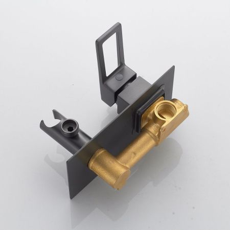 Гигиенический душ со смесителем Shevanik S6805T, оружейная сталь