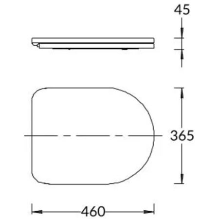 Сиденье POMPEI для напольного унитаза, камео бежевый глянцевое, артикул PO.seat.01\CAM