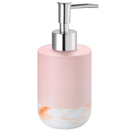 Дозатор для жидкого мыла настольный розовый, керамика, TRENDY