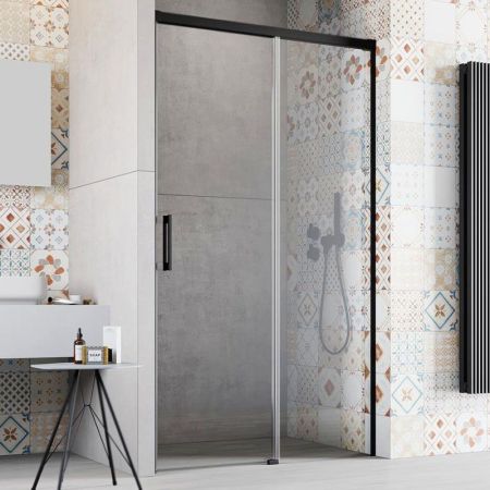 Душевая дверь в нишу Radaway Idea Black DWJ 110 R профиль Черный стекло прозрачное, артикул 387015-54-01R