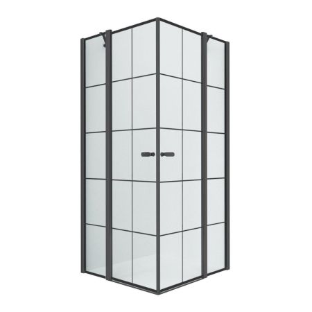 Душевое ограждение NEW TRENDY NEW SOLEO BLACK 90x90x195 K-0580 (черный), артикул K-0580