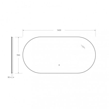 Зеркало VAGUE CEZARES с контурной подсветкой и датчиком движения, артикул CZR-SPC-VAGUE-1000-700-MOV