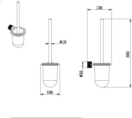 Ершик для унитаза Allen Brau Priority 4.0 6.31С09-MG графит браш, артикул 6.31C09-MG