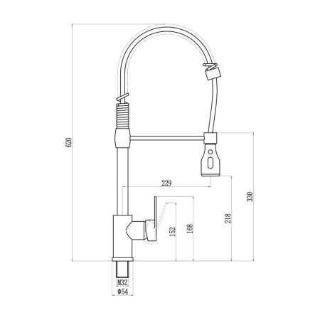Смеситель для кухни с гибким изливом и режимом душ Savol S-002802L, сатин, артикул S-002802L