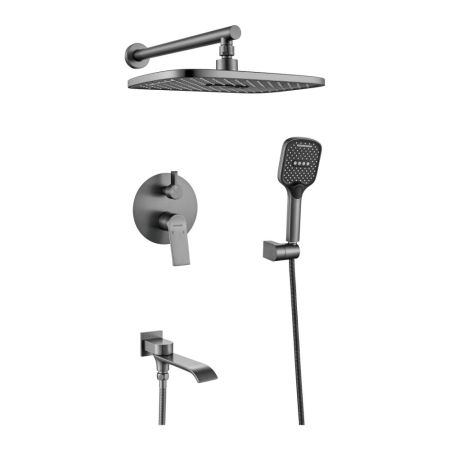 Душевая система встраиваемая Shevanik S4135T, оружейная сталь, артикул S4135T