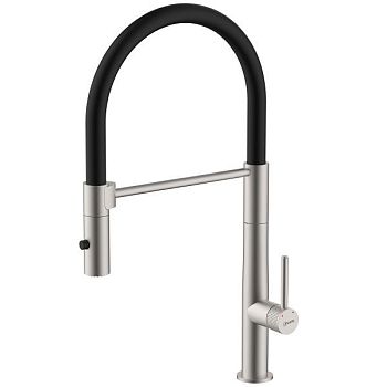 Смеситель Lemark Beluga для кухни с гибким изливом (LMF-8074B-BN)